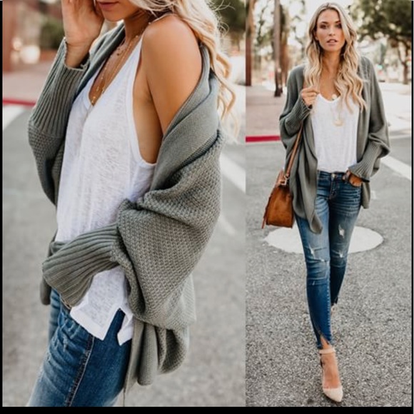 ✨LAST 1✨Sage Dolman Cardigan - Picture 5 of 8